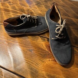 JOHNSTON & MURPHY men's mcguffey plain toe oxford shoes in navy. Size 11 1/2